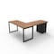We'Re It Connect It L-Shaped Desk, 77 in D X 30 in H, 60 in W X Thermally Fused Laminate DI60304824L1BBF-BLK-WAL - alternate 4